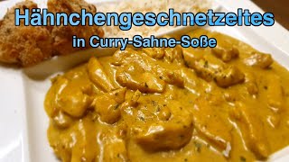 Chicken in curry cream sauce