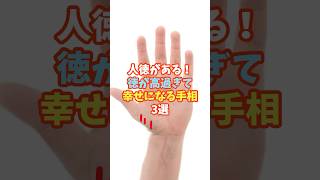 人徳がある！徳が高すぎて幸せになる手相3選 #金運 #運 #大金 #開運 #幸運 #財運 #手相 #占い #shorts