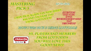 How I win pick 3 IN New Jersey - I win New Jersey again 444 and 394