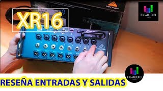 Behringer Xr16 Review Español | Especificaciones, entradas y salidas XR12 XR18 | Mezcladora digital