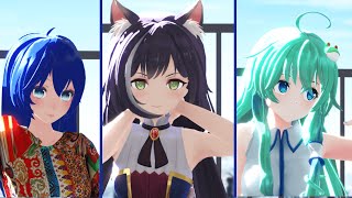 【MMD/FHD/60Fps】  Way Back Home  - Kyaru / Sanae / Miku  (Short version)