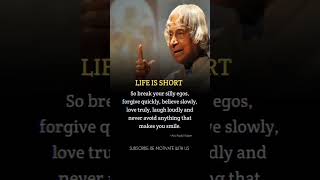 Life is short 😔💯|Enjoy every moment|Apj Abdul Kalam quotes|#shorts #motivation #motivationalquotes