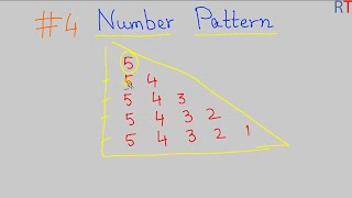 #4 Number Pattern in Java || Java Pattern Printing