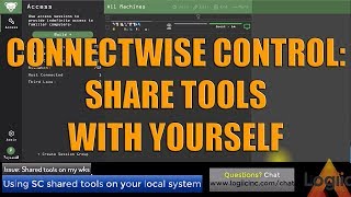 Pro Tips - ConnectWise Control - Easily share tools with yourself