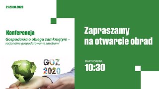 KONFERENCJA: Gospodarka o obiegu zamkniętym - racjonalne gospodarowanie zasobami