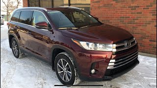 2019 Toyota Highlander XLE - review of features and full walk around.