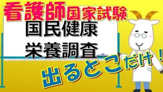 看護師国家試験出るとこだけ『国民健康栄養調査』　聞いて覚える。#必修問題　#看護師国家試験　#看護学生　#看護学生勉強