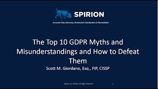 Top 10 GDPR Myths and Misunderstandings and How to Defeat Them