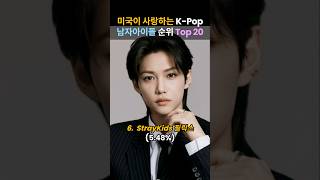 의외라는, 미국이 사랑하는 K-Pop 남자아이돌 순위 TOP 20