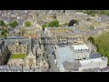 drone shot flying over the a420 in oxford uk