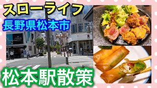 【日常/スローライフ】松本市の駅付近を散策２、居酒屋紹介もあるよ【長野県 松本市】(Take a walk Matsumoto staitioe ,Nagano, Japan Vlog)