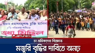 ১৪৫ টাকা নয় দৈনিক ৩'শ টাকা মজুরির দাবিতে অনড় চা শ্রমিকরা | Tea Workers Strike