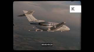 1970s Private Jet in Flight, Hawker Siddeley, Air to Air, 35mm