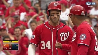 SF@WSH Gm1: Harper collects first Nats hit in the 5th