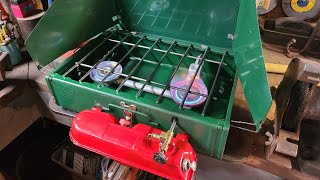 Vintage Coleman Stove 425E 1978 - My First Tank Repaint slw restorations