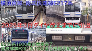 【E217系2025年3月のダイヤ改正までに引退・E235系1000番台増備完了・国府津車E231系1000番台機器更新が2025年で完了】小山車E231系1000番台も機器更新は2025年で完了か?