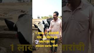 1 लाख 15 हजारांची गाय,30 लिटर दूध,यशोगाथा पहा vision varta मध्ये