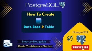 Create Database in PostgreSQL||Create Table in PostgreSQL || SQL tutorial in Hindi #sqltutorial