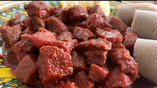 Ethiopian food Gored Gored  የጎረድ ጎረድ አሰራር