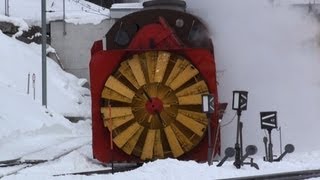 Die Dampfschneeschleuder am Berninapass -  Eisenbahn - Autos Motorrad CTL4world