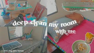 deep cleaning and organizing my small room ☁️✨ || + mini vlog (philippines)