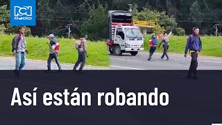 Nueva modalidad de robo en la vía Bogotá - Tunja