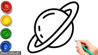 How To Draw Saturn | Saturn Drawing | DRAW SMART