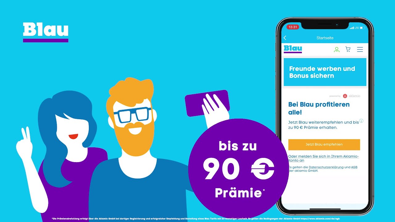 Blau Empfehlen Und Bis Zu 90 € Bonus Sichern - YouTube