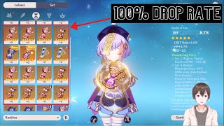 100% Drop Rate Artefak *5 di AR 45 - Genshin Impact