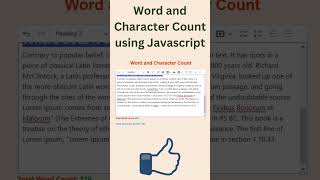 CREATE Your Own Word Counter with Javascript!