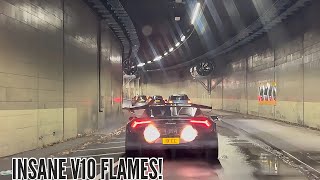 CRAZY LAMBORGHINI Huracan STO DESTROYS London! INSANE V10 BANGS, FLAMES & REACTIONS!
