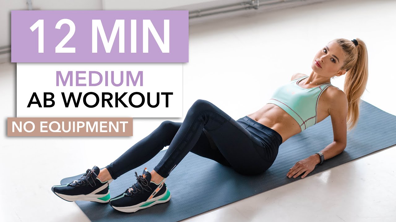 12 Min Ab Workout Medium Level No Equipment I Pamela Reif Fit