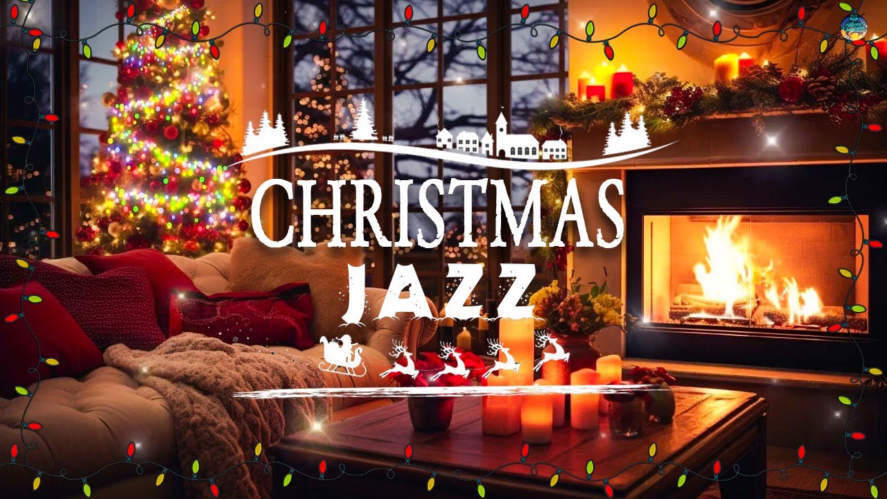 Christmas Jazz тшгёяод Cozy Christmas Jazz Instrument And Fireplace