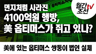 [월간조선TV] 최우석의 참참참 : 먼지처럼 사라진 4100억원 행방, 美 옵티머스가 쥐고 있나? -美에 있는 옵티머스 쌍둥이 법인 실체