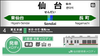 JR仙台駅発車メロディ「ff(フォルティシモ)」「Around The World」「すずめ踊り」