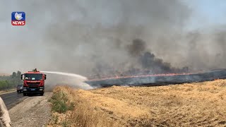 ئاگرێکی گەورە لە سنوری دەشتی بتوێن کەوتەوە و بەھۆیەوە دوو کەس برینداربوون