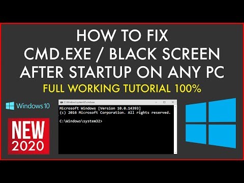 Как исправить черный экран после запуска на любом ПК! (Исправление ошибки загрузки CMD.EXE) Новое руководство 2020 года