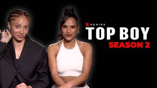 Saffron Hocking & Adwoa Aboah on their characters trauma and season 5 | Top Boy Season 2