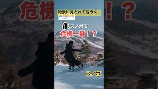 【スノボ注意喚起⚠️】崖スノボは滑落する恐れがあるので気をつけましょう、やらないがベストです  #shorts