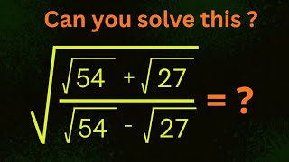 Nice Square Root Math Simplification