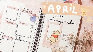 April Bullet Journal | Disney Pooh Themed 🍯 小熊維尼子彈筆記