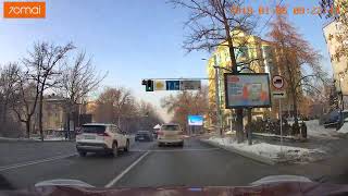 Almaty road trip. Проспект Достык. Зима 2025  #kazakhstan #roads #almaty