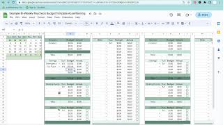 BiWeekly Paycheck Budget Tour  Google Sheets Bi Weekly Budget Tutorial Paycheck to Paycheck