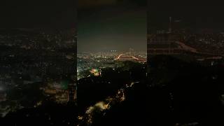 韓國首爾首爾塔韓國夜景愛情鎖Seoul Tower Korea night view love locks in Seoul, South Korea