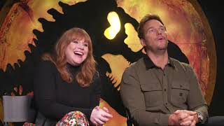 Chris Pratt, Bryce Dallas Howard and Jeff Goldblum on Jurassic World: Dominion