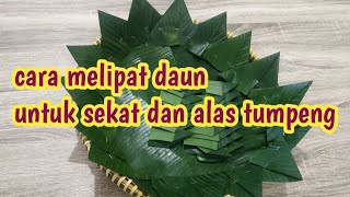 Cara mudah melipat daun pisang untuk hiasan tumpeng dan sekat lauk