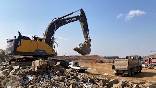 Volvo EC300E Excavator Loading & Truck Transporting #23 | 장비작업 Construction Machines | 굴삭기 토사 상차작업