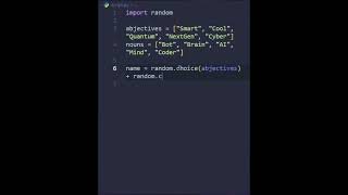 AI Name Generator in Python 🤖✨ | Create Random Names Instantly