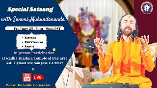 Special Satsang with Swami Mukundananda - Radha Krishna Temple of Bay Area