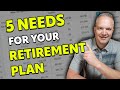 5 Things Your Retirement/Financial Plan MUST HAVE